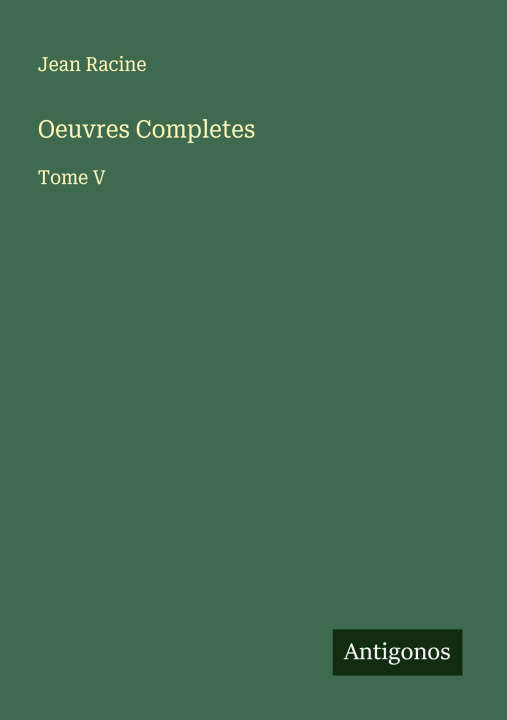 Kniha Oeuvres Completes 