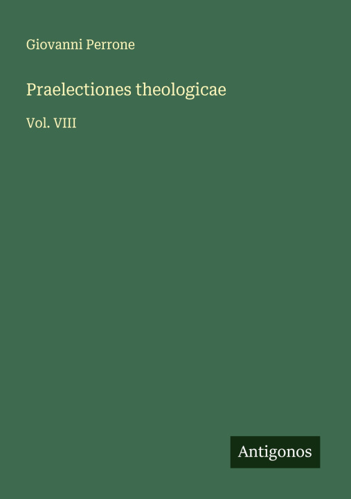 Kniha Praelectiones theologicae 