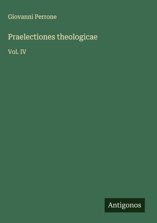 Boek Praelectiones theologicae 