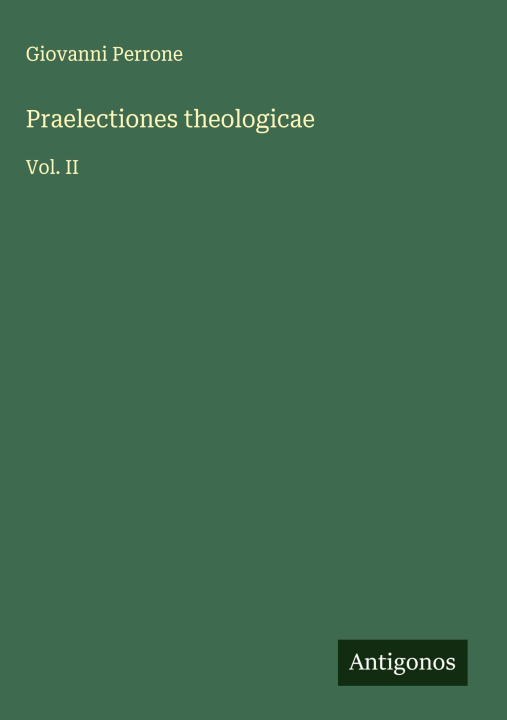 Kniha Praelectiones theologicae 