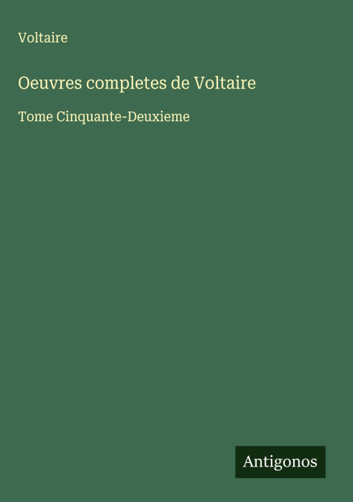 Kniha Oeuvres completes de Voltaire 