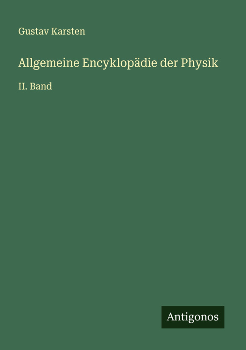 Knjiga Allgemeine Encyklopädie der Physik 