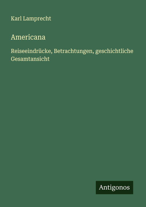 Kniha Americana Karl Lamprecht