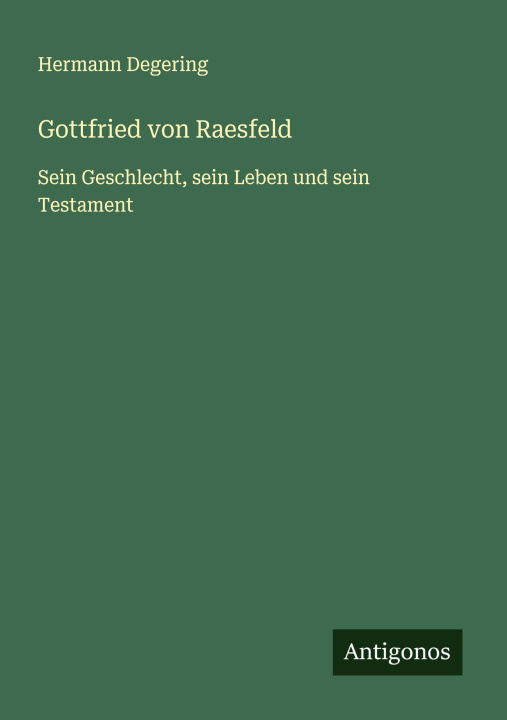 Buch Gottfried von Raesfeld 