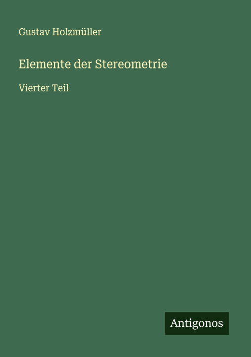 Kniha Elemente der Stereometrie 