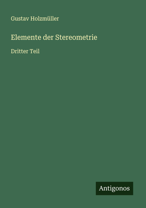 Knjiga Elemente der Stereometrie 