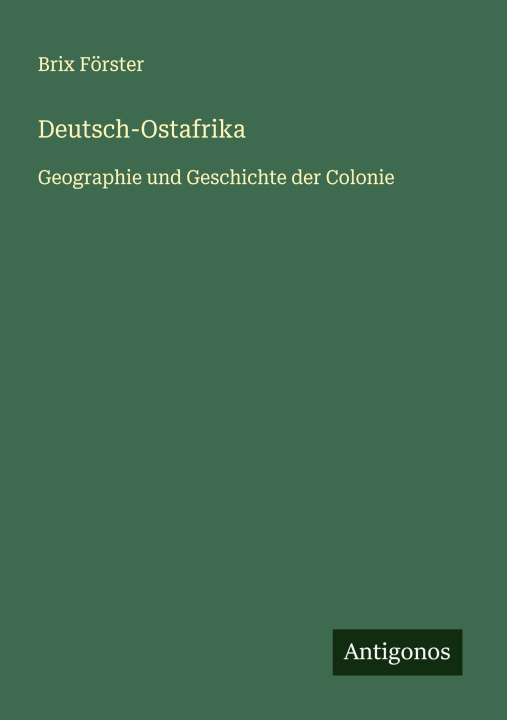 Kniha Deutsch-Ostafrika 