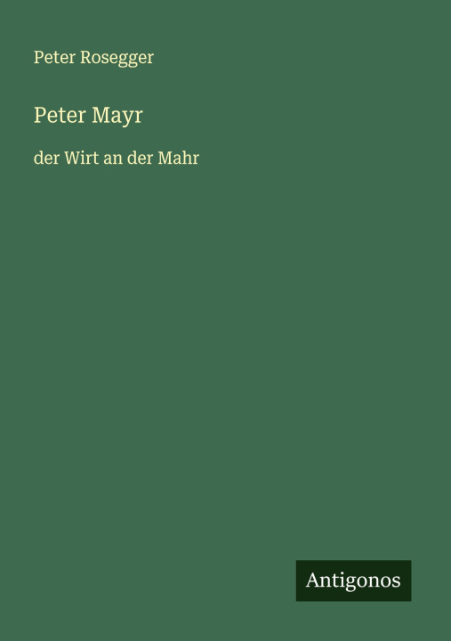 Kniha Peter Mayr 