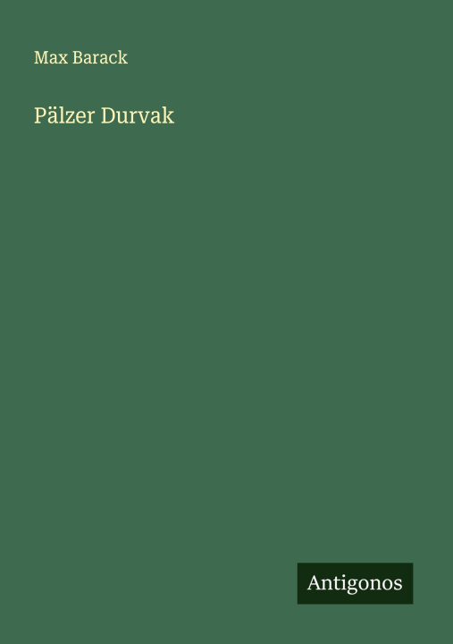 Knjiga Pälzer Durvak Max Barack