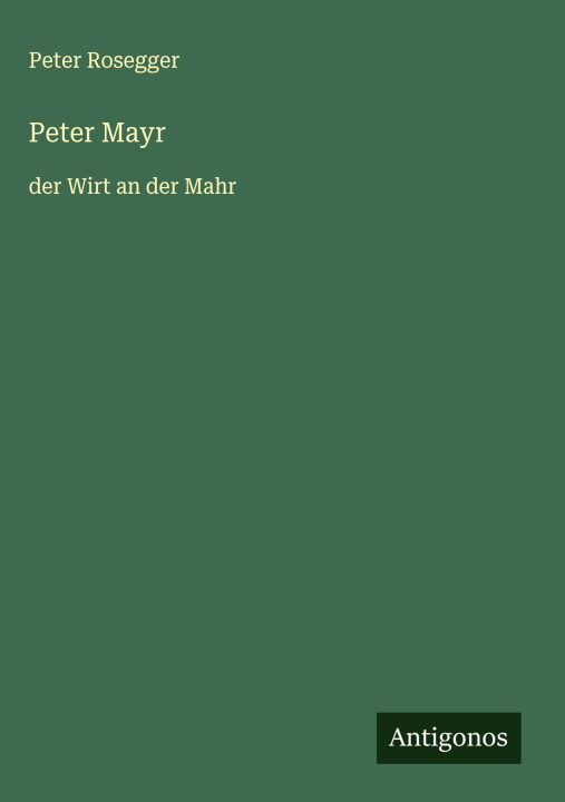 Kniha Peter Mayr 