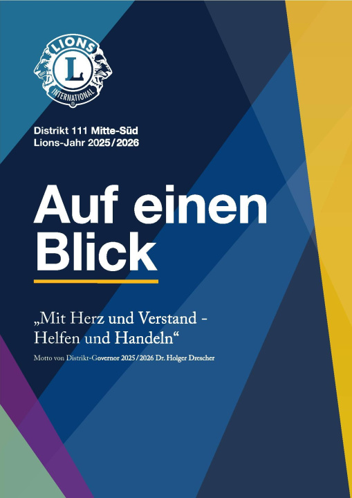 Kniha Auf einen Blick Lions Clubs International MD 111 Distrikt Mitte-Süd