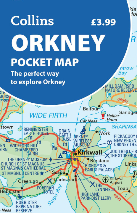 Tlačovina Orkney Pocket Map Collins Maps