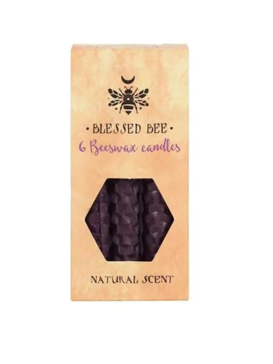 Knjiga Bougies à rituel en Cire d'Abeille - Violet 