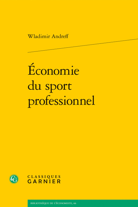 Kniha Economie du sport professionnel Andreff wladimir