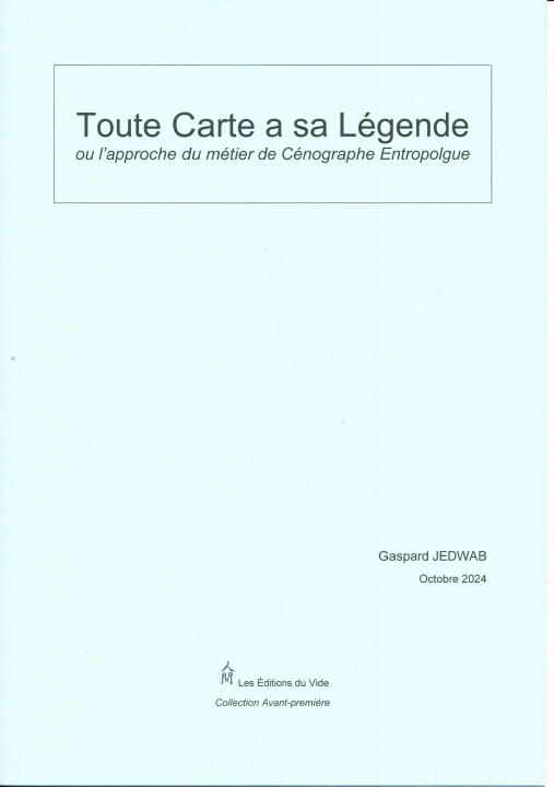 Kniha Toute Carte a sa Légende JEDWAB