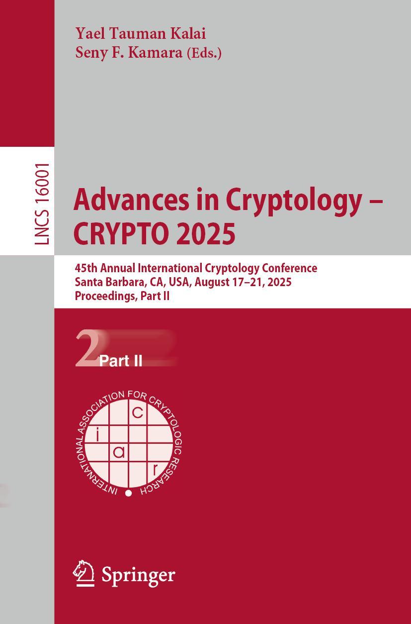 Kniha Advances in Cryptology - CRYPTO 2025 Seny F. Kamara
