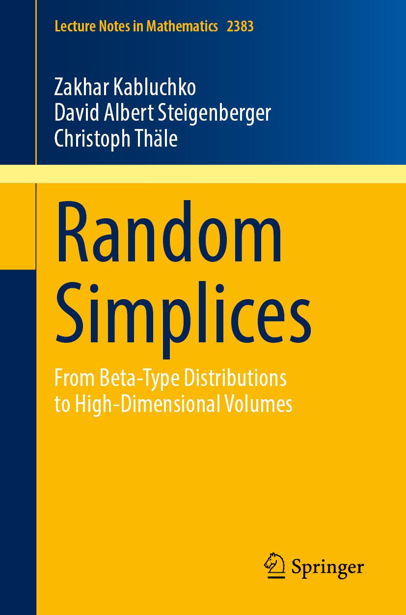 Buch Random Simplices David Albert Steigenberger