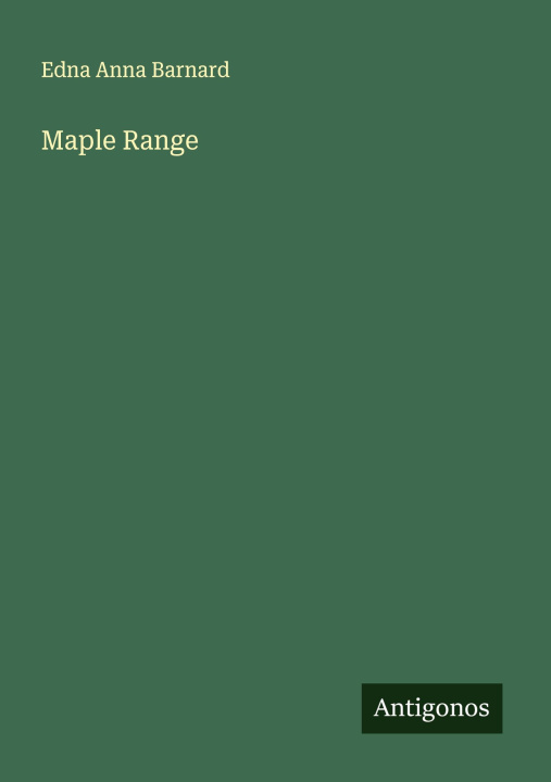Knjiga Maple Range 