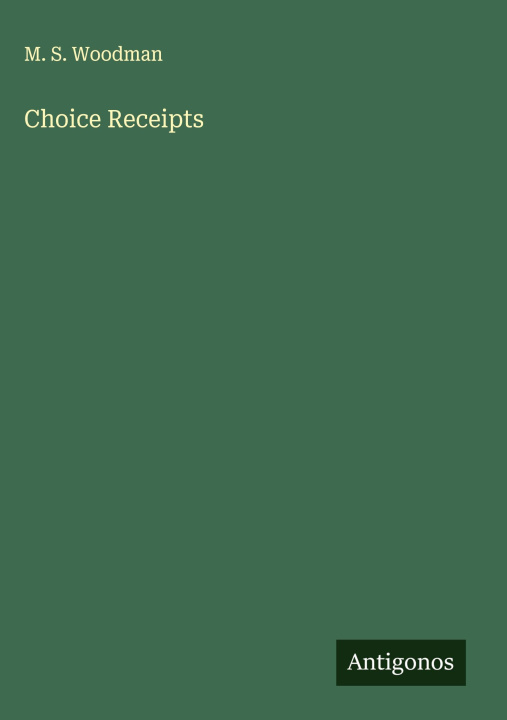 Kniha Choice Receipts 