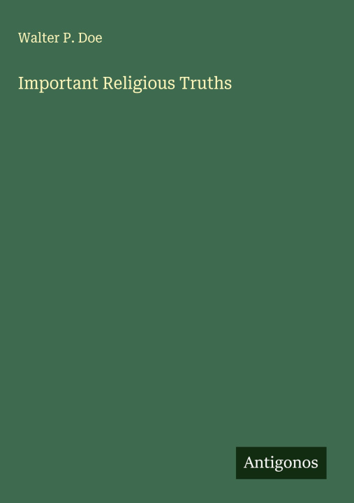 Kniha Important Religious Truths 