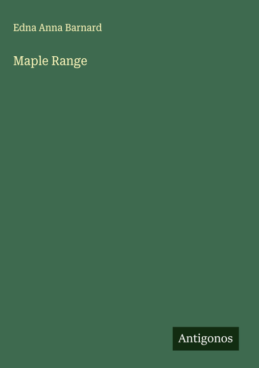 Knjiga Maple Range 