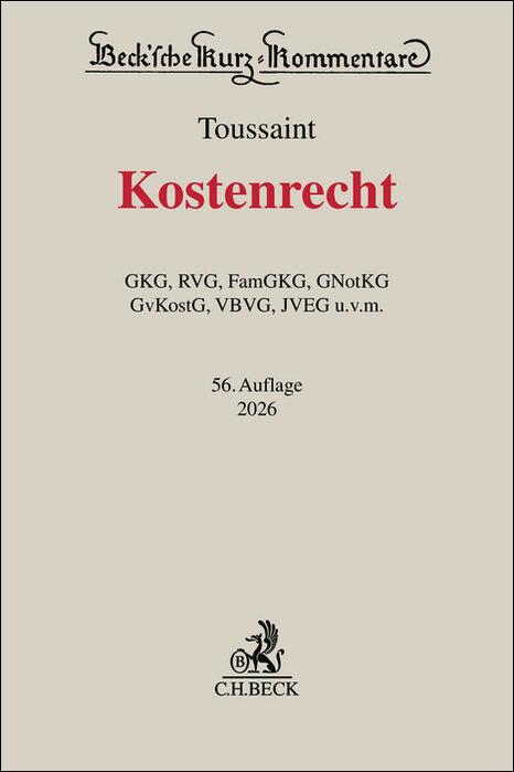 Kniha Kostenrecht Guido Toussaint