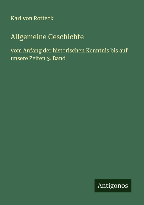 Knjiga Allgemeine Geschichte 