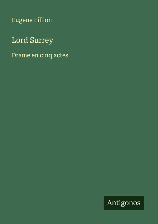 Libro Lord Surrey Eugene Fillion