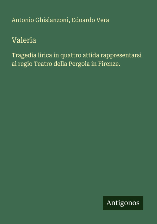 Kniha Valeria Edoardo Vera