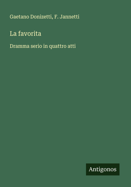 Kniha La favorita F. Jannetti