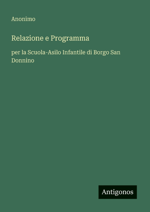 Knjiga Relazione e Programma Anonimo