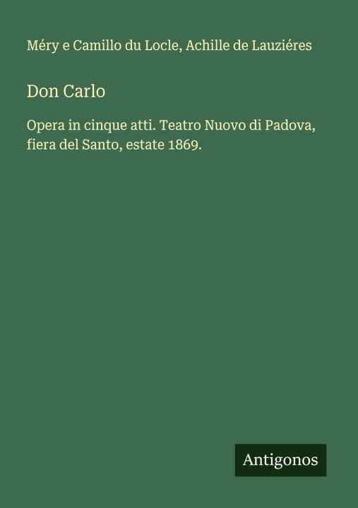Kniha Don Carlo Achille de Lauziéres