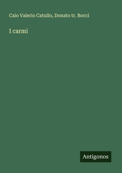 Книга I carmi Donato tr. Bocci