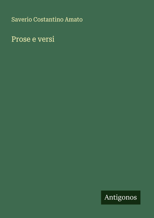 Knjiga Prose e versi 