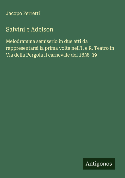 Kniha Salvini e Adelson Jacopo Ferretti