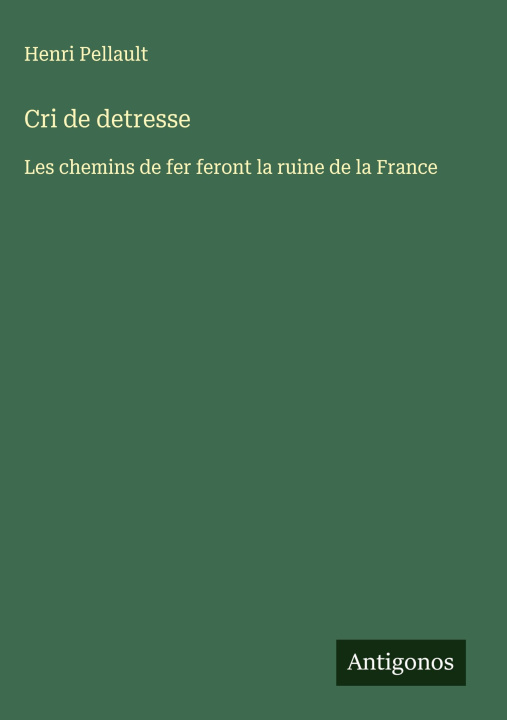 Kniha Cri de detresse Henri Pellault