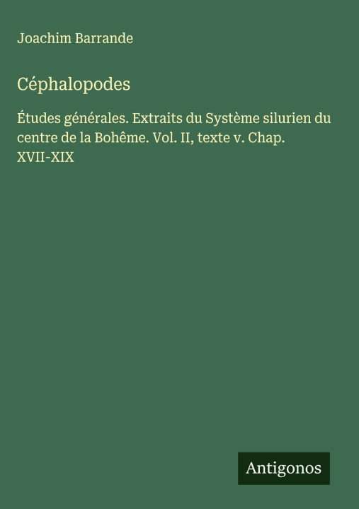Kniha Céphalopodes 