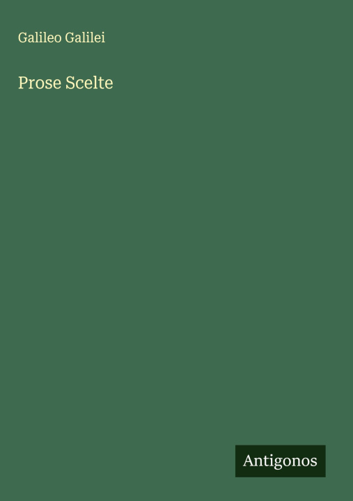Kniha Prose Scelte 