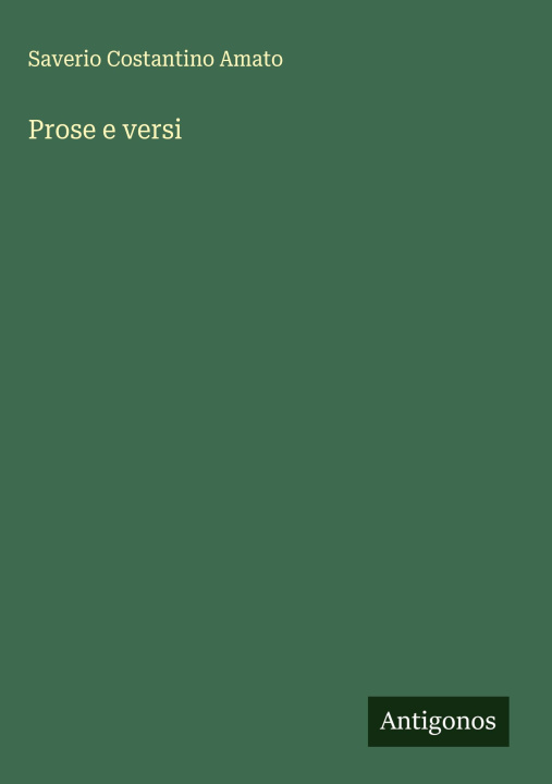 Knjiga Prose e versi 