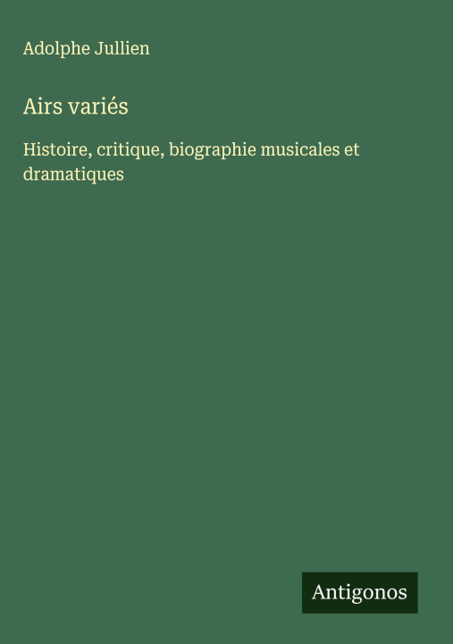 Knjiga Airs variés 