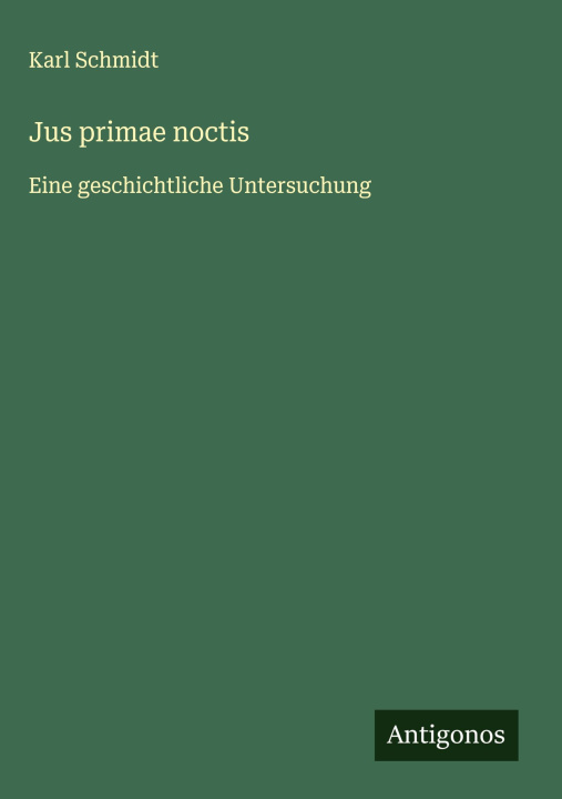 Kniha Jus primae noctis 