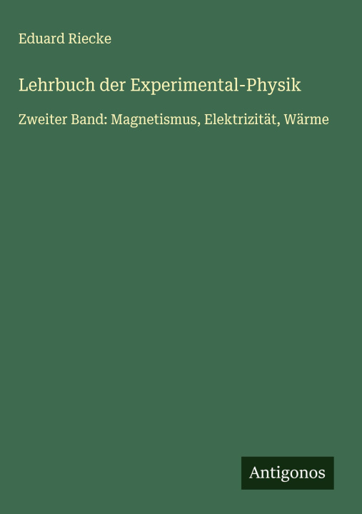 Kniha Lehrbuch der Experimental-Physik 
