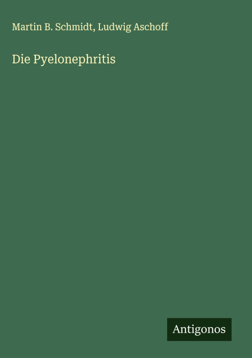 Kniha Die Pyelonephritis Ludwig Aschoff