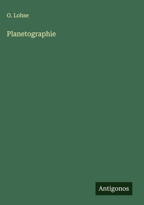Kniha Planetographie 