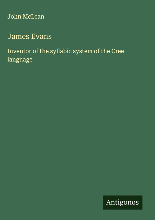 Knjiga James Evans 
