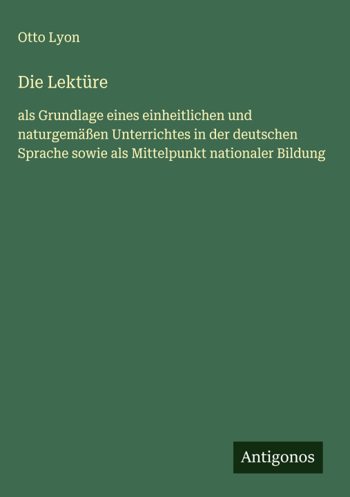 Kniha Die Lektüre 