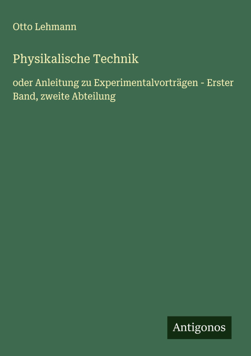 Kniha Physikalische Technik 