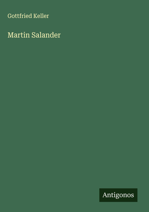 Kniha Martin Salander Gottfried Keller
