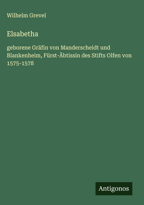 Book Elsabetha Wilhelm Grevel