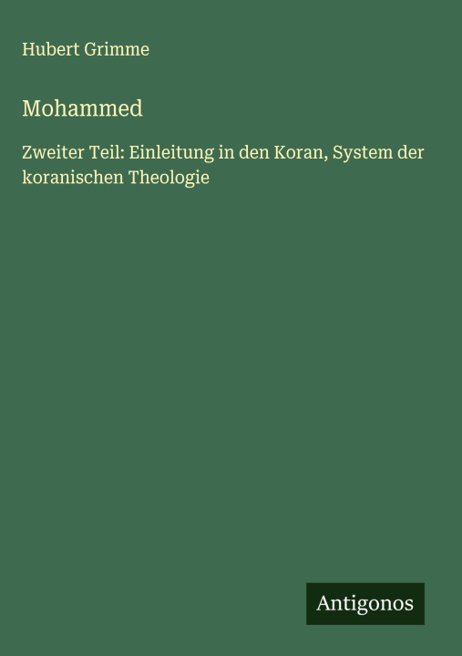 Knjiga Mohammed Hubert Grimme